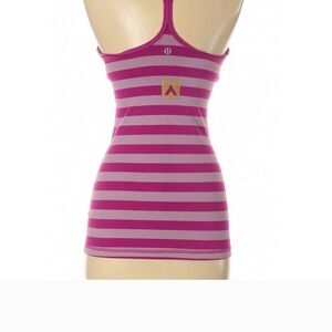 lululemon athletica Pink Striped Women's Tank Top